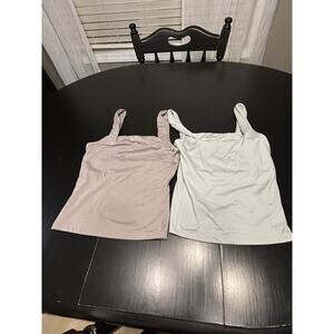 Women’s Hollister Mushroom & Sage Cropped Tanks Size Small Lot of 2 Goblincore